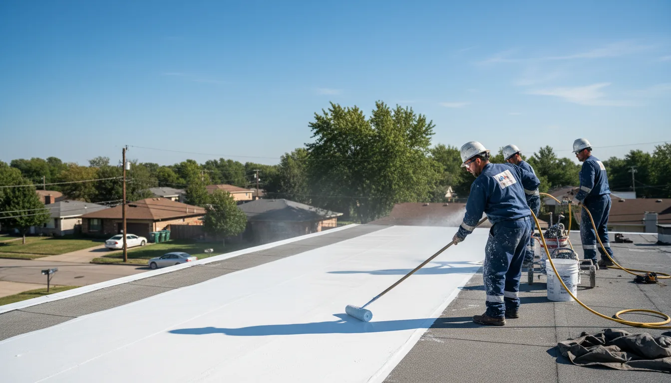 Commercial roof coating in Afton, OK near me